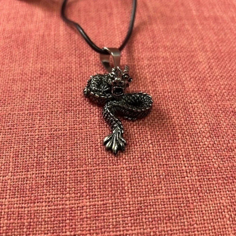 Stainless steel‎ dragon pendant